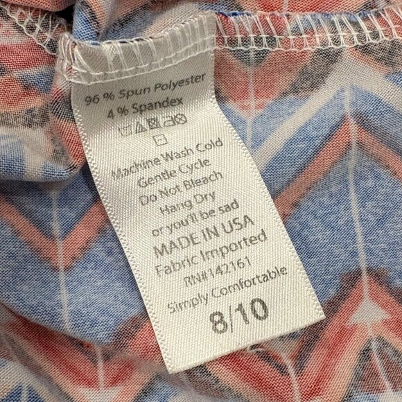 Dot Dot Smile LuLaRoe RWB Lucy Original Twirl Dress Girls 8/10 - Picture 5 of 6